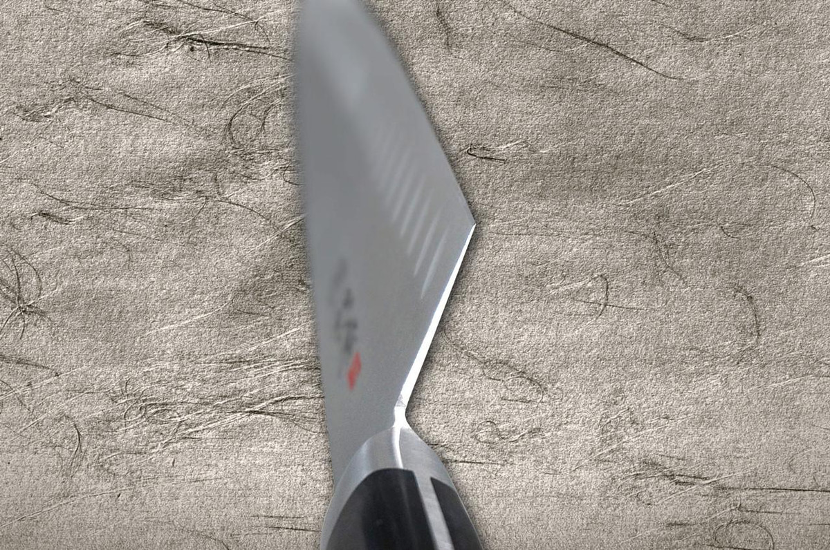 Fujiwara Kanefusa (SOUMA) Mo-Edelstahl Dimples Japanisches Chef-Gyuto-Messer 240mm